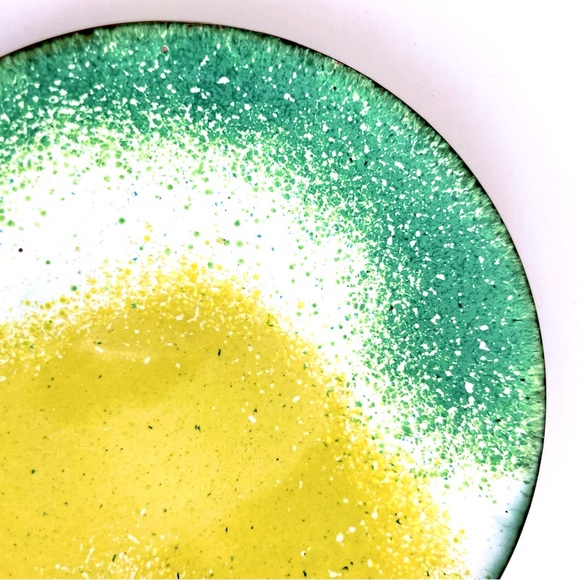 Vintage Enamelled Copper Trinket Dish - Picture 9 of 14